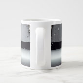 Custom Name With Dripping Liquid Metal Grote Koffiekop (Achterkant)