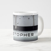 Custom Name With Dripping Liquid Metal Grote Koffiekop (Voorkant rechts)