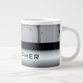 Custom Name With Dripping Liquid Metal Grote Koffiekop (Rechts)