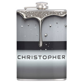 Custom Name With Dripping Liquid Metal Heupfles