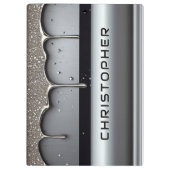 Custom Name With Dripping Liquid Metal Klembord (Achterkant)