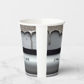 Custom Name With Dripping Liquid Metal Papieren Bekers (Links)