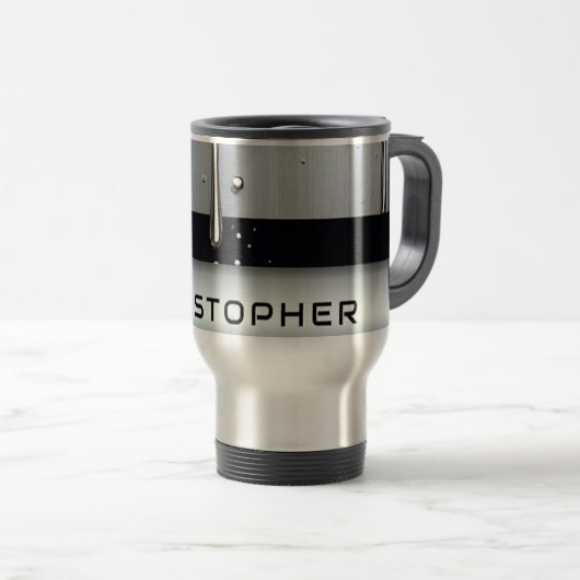 Custom Name With Dripping Liquid Metal Reisbeker (Voorkant rechts)