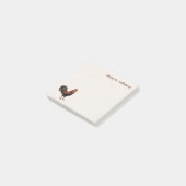 Custom Name with Vintage Rooster Art Sticky Notes (Schuin)