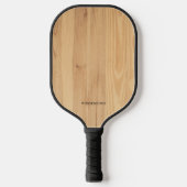Custom Name wood texture Pickleball Paddle (Voorkant)
