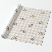 custom name wrapping paper cadeaupapier (Uitgerold)