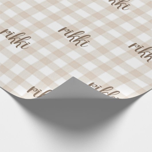 custom name wrapping paper cadeaupapier (Hoek)
