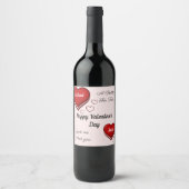 CUSTOM NAMEN Valentijnsdag Mousserende Wijnfles Wijn Etiket (Voorkant)