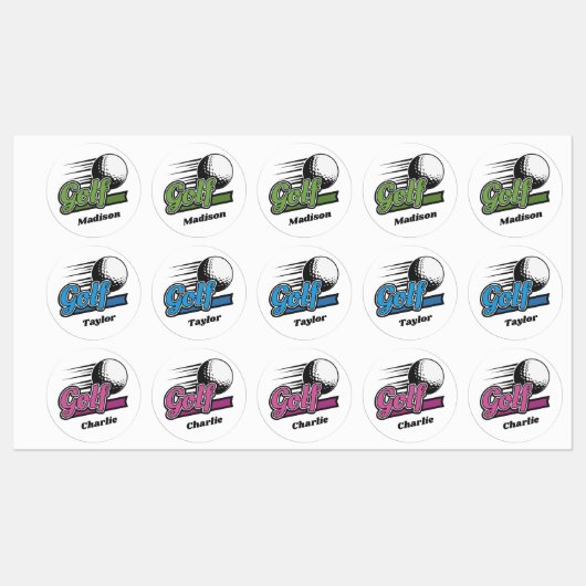 Custom Names Golf Labels (Vel)