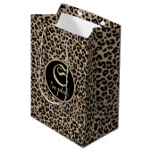 Custom Names Luxury Cheetah Medium Cadeauzakje (Voorkant Gekanteld)