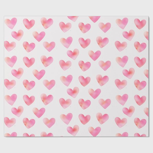 Custom Names Romantic Pink Love Design -  Cadeaupapier (Vlak)