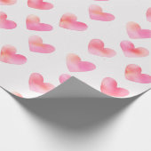 Custom Names Romantic Pink Love Design -  Cadeaupapier (Hoek)