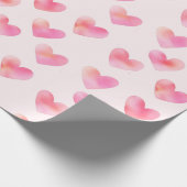 Custom Names Romantic Pink Love Design -  Cadeaupapier (Hoek)