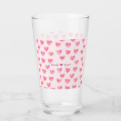 Custom Names Romantic Pink Love Design - Glas (Voorkant)