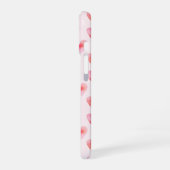 Custom Names Romantic Pink Love Design -  iPhone 16 Hoesje (Linkerkant)