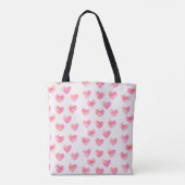 Custom Names Romantic Pink Love Design -  Tote Bag (Achterkant)