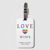 Custom Names / Text Rainbow LOVE Bagagelabel (Voorkant (verticaal))