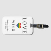 Custom Names / Text Rainbow LOVE Bagagelabel (Voorkant (horizontaal))