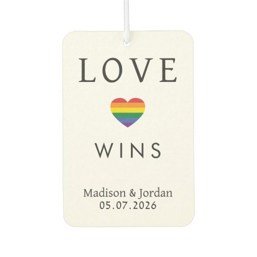 Custom Names / Text Rainbow LOVE Luchtverfrisser (Voorkant)