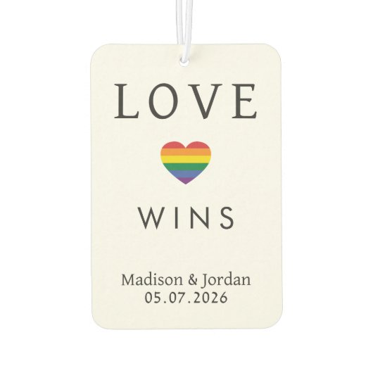 Custom Names / Text Rainbow LOVE Luchtverfrisser (Achterkant)