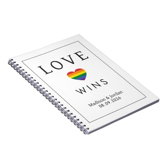 Custom Names / Text Rainbow LOVE Notitieboek (Rechterzijde)