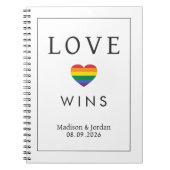 Custom Names / Text Rainbow LOVE Notitieboek (Voorkant)