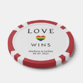 Custom Names / Text Rainbow LOVE Poker Chips (Enkel)