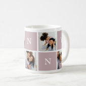 Custom Nanny Grandmoeder 5 Photo Collage Coffee Mu Koffiemok (Voorkant rechts)