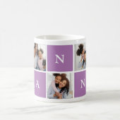 Custom Nanny Grandmoeder 5 Photo Collage Coffee Mu Koffiemok (Center)