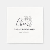 Custom Napkins Personalized Wedding Person Servet (Voorkant)