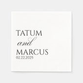 Custom Napkins, Wedding, Anniversary, Engagement Servet (Voorkant)