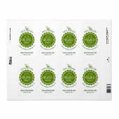 Custom Natural Organic Green Eco Product Etiket (Full Sheet)