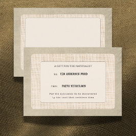 Custom Naturalist Graduation Gift Enclosure Card Bedankkaart