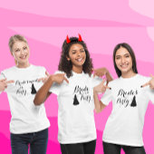 Custom Naughty Batchelorette Bride's Modern Script T-shirt