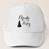 Custom Naughty Batchelorette Bride's Modern Script Trucker Pet (Voorkant)