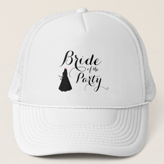 Custom Naughty Batchelorette Bride's Modern Script Trucker Pet (Voorkant)