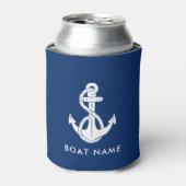 Custom Nautical Boat Anchor Summer Party Blikjeskoeler (Blikje Voorkant)