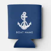 Custom Nautical Boat Anchor Summer Party Blikjeskoeler (Achterkant)