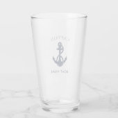 Custom Nautical Captain Name Boat Anchor Glas (Achterkant)