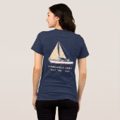 Custom Nautical Matching Family Boat Trip Tri-Blend Shirt (Achterkant volledig)