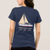 Custom Nautical Matching Family Boat Trip Tri-Blend Shirt (Achterkant)