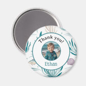 Custom Nautical Ocean Thank You Photo Magneet (Voorkant / Achterkant)