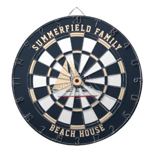 Custom Nautisch Zeilen Familie Strandhuis Dartbord