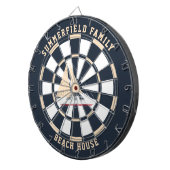 Custom Nautisch Zeilen Familie Strandhuis Dartbord (Voorkant Rechts)