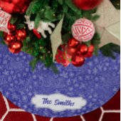 Custom Navy Blue Doodle Christmas Sleigh Pattern Kerstboom Rok