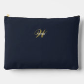 Custom Navy Blue Gold Monogram Minimal Clean Etui (Voorkant)