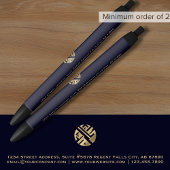Custom Navy Blue Gold Pen met Logo