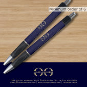 Custom Navy Blue Gold Pen met Logo
