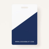 Custom Navy Blue Medewerker Foto Bedrijfsbeveiligi Badge (Achterkant)