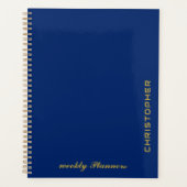Custom Navy Blue Personalized Text Planner for Dai (Voorkant)